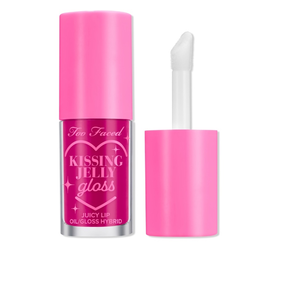 Too Faced Kissing Jelly Hydrating Lip Oil Gloss In Raspberry